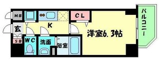 阿波座駅 徒歩5分 6階の物件間取画像